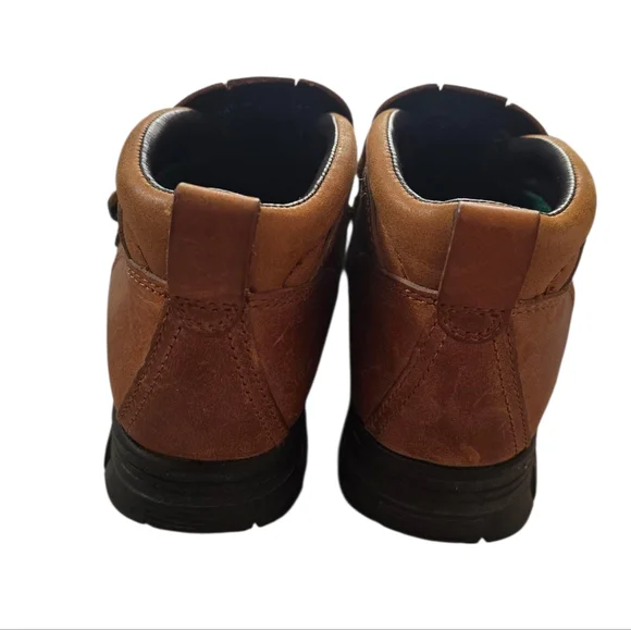 Vintage Women's Polo Ralph Lauren Sport Brown Leather Slip On Boots Size 8B - Picture 3 of 6